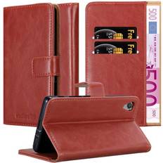 Fundas de cartera Cadorabo Funda Libro para Sony Xperia X en ROJO BURDEOS Cubierta Proteccion con Cierre Magnetico, Tarjetero y Funcion de Suporte Etui Case Cover Carcasa