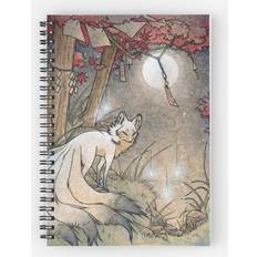 Natural Notepads Famgem Spiral Notebook Fox Wisps TeaKitsune Fox A5