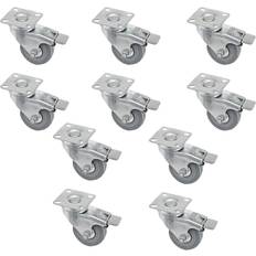 DIY Accessories Spares2Go 50mm Castor Wheels Trolley Furniture Swivel Caster Small Heavy Duty Braked x 10