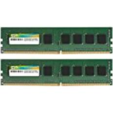 Silicon Power Silicon Power 16 GB Kit 2 x 8 GB DDR4-RAM-2400 MHz PC4 19200 288 Pin 1,2 V icke-ECC obuffert 16 GB-UDIMM-skrivbordsminne
