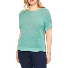 Linen Sweaters NIC+ZOE NIC ZOE Plus Easy Sleeve Summer Linen-Blend Sweater