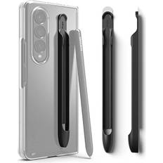 Ringke slimmat fodral kompatibelt med Samsung Galaxy S Pen endast för Fold 4 självhäftande premium hård PC, S penna Fold Edition hållare – svart