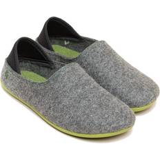 Grau Hausschuhe Gottstein Österreich Wool Slip-On Pantoffel Grau\grey/green\