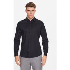 Ajustado Camisas Jack & Jones Jjegingham Twill Shirt Black/Dettaglio