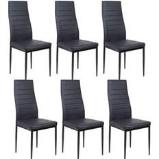 Faux leather kitchen chair Kosy Koala Leather Black Kitchen Chair 96cm 6pcs