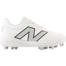 White Baseball Shoes Children's Shoes New Balance Kid's 4040v7 Rubber Molded - Optic White with Raincloud