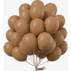 PartyWoo Caramel Brown Balloons, 100 pcs 12 Inch Boho Brown Balloons, Matte Brown Balloons for Balloon Garland Balloon Arch as Decorations, Birthday Decorations, Wedding Decorations, Brown-F10