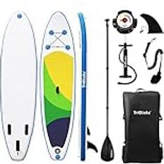 Triclicks Triclicks SUP Aufblasbares Stand Up Paddle Board Paddling Board Surfboard mit Verstellbares Paddel, Handpumpe mit Druckmesser, Leash, Finner, Rucksack, 300 x x 15cm Stil 2