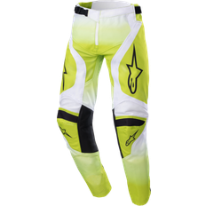 Cheap Motorcycle Trousers Alpinestars Racer Push Jugend Motocross-Hose, weiss-gelb, Größe