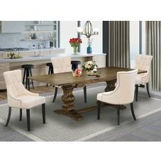 Linen Dining Sets East West Furniture LAFR5-71-02 Dining Set 5