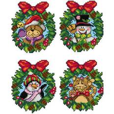 Christmas Needlework Kits Christmas Wreaths 115CS Counted Cross-Stitch Kit