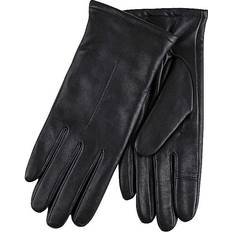 Leather - Woman Gloves Totes Isotoner Point Smart Touch Leather Glove Black, Black, S, Women Black