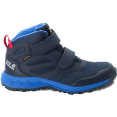 Børnesko Jack Wolfskin Unisex Woodland Texapore Mid Vc Schuh, Blue Red