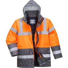 Work Clothes Portwest Hi-Vis Two Tone Traffic Jacket Orange/Grey