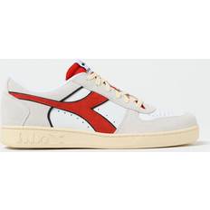 Diadora Unisex Trainers Diadora Unisex Magic Basket Low Suede Leder Gymnastikschuh, White Ferrari Red Italy