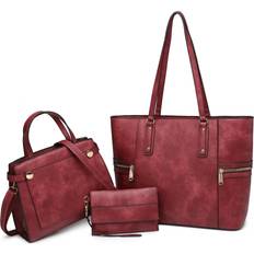 Crossbody Bags Vansarto Handbags for Women Large Tote Bag Top Handle Satchel Crossbody Shoulder Bag 3pcs Purse Set Burgundy