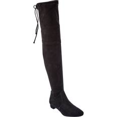 Gray - Men High Boots Stuart Weitzman Genna City Suede Over-The-Knee Boot