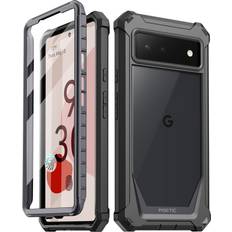 Poetic Guardian Case for Google Pixel 6 Clear Case with Built-in Screen Protector Black