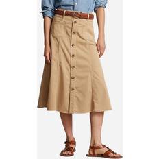 Polo Ralph Lauren Beige Skirts Polo Ralph Lauren Cotton Twill A-Line Skirt Khaki