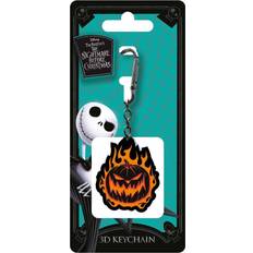 Wallets & Key Holders Nightmare Before Christmas Flaming Pumpkin 3D Keyring Orange