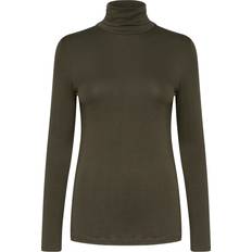 Clothing Kaffe Yoko Roll Neck Top, Forest Night