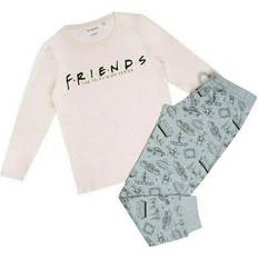 Donna Pigiama Friends Donne/Donne Logo Set Pigiama Lungo Rosa/Grigio/Nero