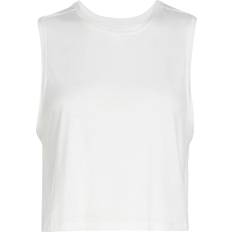 Sienna Cropped Jersey Tank - White