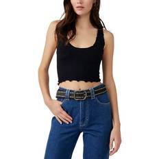 Nylon Camisetas de tirantes Free People Women's Here For You Cami Top - Black