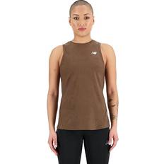New Balance Tank Tops New Balance Women's Q Speed Jacquard Tank in Brown Poly Knit