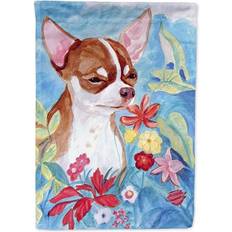 Blue Flags Caroline's Treasures 7053GF Chihuahua flowers Flag Garden