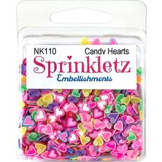 Multicoloured Buttons Candy Hearts Buttons Galore Sprinkletz Embellishments 12g