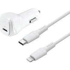 Usb c billaddare Sandstrøm USB-C Till Lightning Billaddare