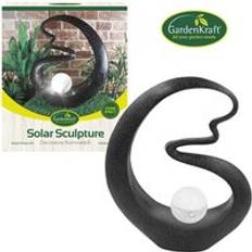 Medusa Crackle Ball Solar Light Black