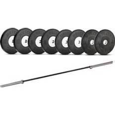 Muscle Squad Competition Metal Core Bumper Olympic Weight Plates 100kg Set Bar Olympic Standard 100kg Set Bar