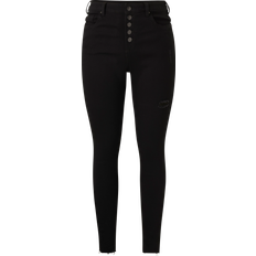 Zizzi Byxor & Shorts Zizzi Jeans jLuna Button Amy Jeans Svart W42/L32