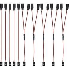 RC Toys Mmobiel 10 Pcs 5X 3-Pin RC Servo Extention Cable 5X Servo Y Cable for Servo Extention Connection Control Board RC Drone, Car, Robot, etc