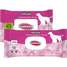 Cibo Umido Animali domestici Inodorina Salviette Aloe Vera - Set % 12 x 40 pz