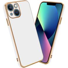 Accessoires de téléphones portables Cadorabo Glossy White Gold Case for Apple iPhone 13 MINI Protective Cover made of flexible TPU Etui silicone and with protection