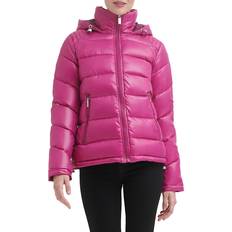 Guess Women Coats Guess Women's Hooded Puffer Jacket Magenta