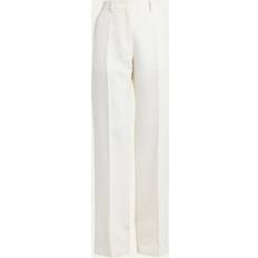 Valentino Kläder Valentino High-rise wool and silk wide-leg pants white