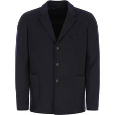 Cashmere Blazers Prada Navy Blue Cashmere And Wool Blend Blazer Blue