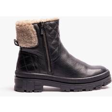 Lotus 'Lavigne' Leather Zip-Up Ankle Boots Black