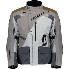 Gris Blousons de moto Scott Dualraid Dryo, veste textile imperméable couleur: Gris Clair/Gris/Marron taille: