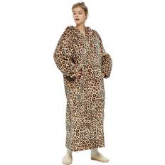 24.se Lång Oversized Hoodie Leopardmönster 120cm