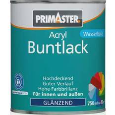 Für den Außenbereich - Grundierung Malerfarbe Primaster Acryl Buntlack RAL 5010 Blau 0.75L