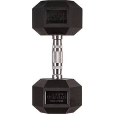 Gym Master Single 15KG Hex Dumbbells Rubber Encased 1-30kg Iron Weight Lift Set Pair