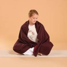 Yoga Blanket Burgundy Deep Chocolate Truffle