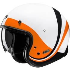 HJC V31 Emgo Retro Jethelm, schwarz-weiss-orange, Größe