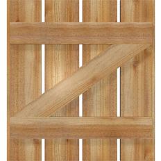 Windows Ekena Millwork 5 Board-n-Batten w/Z-Bar, Cedar Per Timber Window Shutter Height 34"