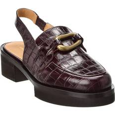 Frame FRAME Denim Le Begonia Croc-Embossed Leather Slingback Loafer